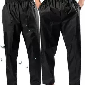 남성 일자핏 바지 방수 캐주얼 주머니 남성 작업 바지 고무줄 아웃도어 스포츠 야외용 땀복 낚시 팬츠