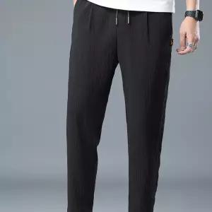 남성 9부 밴딩팬츠 일자 쿨바지 스판바지 고무줄팬츠 통풍바지 여름바지 데일리 출근 여행용 바지