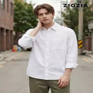 [지오지아]오버핏 옥스포드 긴팔 셔츠 (ABE2WC1101)