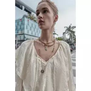 ZARA 자라 시계 참 3종 목걸이 세트 - 골드 / 실버 123704