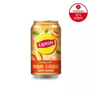 [신상]립톤 제로 복숭아 스파클링 355ml x 24캔