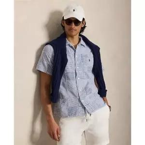 폴로 랄프 로렌 남성 클래식핏 패치워크 시어서커 셔츠MNPOWOV1N820995999 444077
