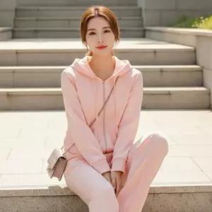 여자 봄 트레이닝 세트 후드집업 셋업 아노락 운동복 러닝복 와이드트레이닝팬츠