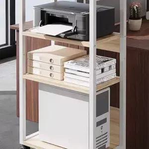 4단 이동식 컴 책상 옆 정리대 수납 본체 거치대 프린터 선반