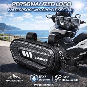 혼다 포르자 350 ADV 오토바이 사이드백 맞춤형 로고 방수 하드쉘 새들백
