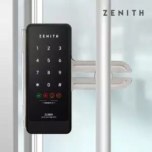 [제니스] 유리문용 디지털도어락 ZL380N 단문형 상가 강화도어 번호키