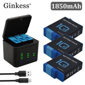 LED 배터리 충전기 고프로 히어로 9 10 스포츠 카메라 액세서리 1850mAh