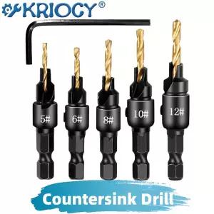 이중기리 사라기리 비트 14 육각 카운터 싱크 드릴 목공 세트 나사 5 6 8 10 12 드릴링 파일럿 구멍