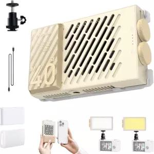 지윤 FIVERAY M40 SE 콤보 40W 바이컬러 비디오 라이트 250g 휴대용 카메라 17100 럭스 2700K-8500K CRI 95