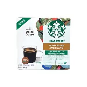 스타벅스 캡슐커피 하우스블렌드 디카페인 12캡슐 돌체구스토용