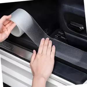 차량용 도어 스크래치 방지 보호 필름 범퍼 엔트리 가드 투명 카본 패턴 접착