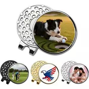 맞춤 골프공 마커 자석 모자 클립이 있는 개인화 사진 로고 문구가 포함 볼 남녀를 위한 이상적인 골프 선