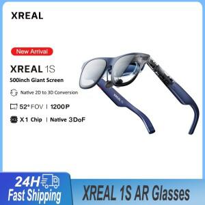 XREAL 1S 스마트 AR 안경 3DoF 네이티브 2D에서 3D로 500인치 가상 대형 화면 개인 영화관 포켓 TV (휴대폰