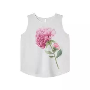 [꼼빠니아] 쉬폰 플라워 프린트 민소매 블라우스_CADU4-WRB010