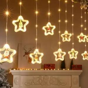 (선택 커튼무드등 O링)차박 커튼 줄조명 조명 포함 캠핑 벽트리 무선리모콘 LED 인테리어 가랜드 크리스마