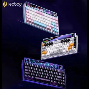 레오보그 AMG65 기계식 키보드 TFT LED 스크린 3모드 RGB 핫스왑 게이밍 맞춤형 전자