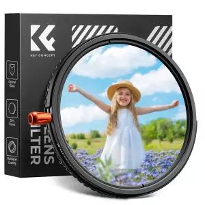 KF Concept Nano-C 3in1 ND2-ND32CPL블랙 디퓨전 1/4 편광 다기능 37-82mm 가변 ND 블랙 미스트 카메라 필