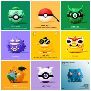 삼성 갤럭시 버즈 3 / 프로 FE용 만화 실리콘 케이스 보호용 소프트 쉘 커버 이어폰 액세서리 박스 펀다