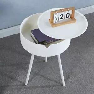 심플 인테리어 원형 3다리 수납 협탁 소파 화분대 소품테이블 가습기선반 미니탁자 거실 디자인가구 침실