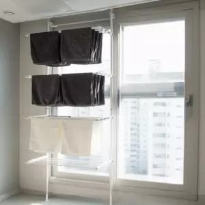 베르 창문 사이 건조대 4단 창틀건조대 자연건조 틈새 설치 좁은 공간 활용