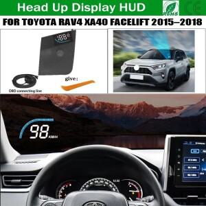 도요타 RAV4 페이스리프트 2015-2018 OEM 히든 HUD 헤드업 디스플레이 속도계 앞유리 자동차 프로젝터 알람
