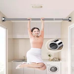 무타공 빨래 걸이 압축봉 발코니 건조 벽면 베란다 실내