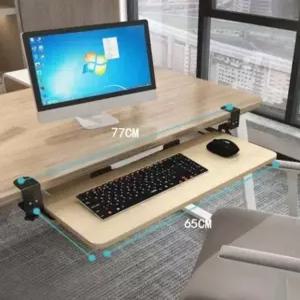 키보드 트레이 무타공 컴퓨터 데스크 서랍 브라켓 슬라이딩 연장 거치대