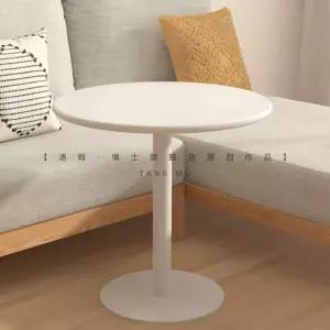 철제 원형 직경 미니 카페 커피 테이블 화이트 철재 흰색