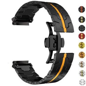 Huami Amazfit T-rex 3/2 Pro용 스틸 스트랩 용 금속 시계 밴드  버터플라이 클래스프 스마트워치 액세서리