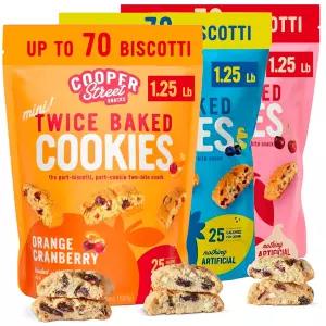 쿠퍼 스트리트 쿠키 두 번 구운 이탈리안 비스코티 - 레몬 블루베리 오렌지 크랜베리 체리 화이트 청크