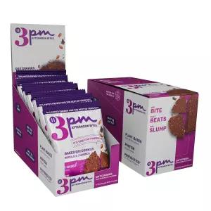 오후 3시 포스트바이오틱스와 단백질 5g이 포함된 다크 초콜릿 아몬드 기능성 쿠키 개별 포장 12개 상자