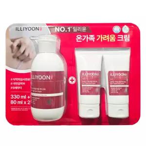 일리윤 가려움 토탈케어 크림 330ml+160ml 기능성 바디로션 저자극 고보습 피부가려움 490ml