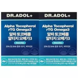 2박스 닥터아돌 알파 토코페롤 알티지 오메가3