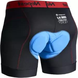 네페스트 남성 사이클링 속옷 4D 패딩 자전거 반바지 MTB 라이너 산악 타이츠 라이딩용