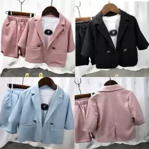 팜므 [바로배송] 유아 남아 아동 여름 더블 브레스트 결혼식 돌잔치 특별한날 코디정장세트설날