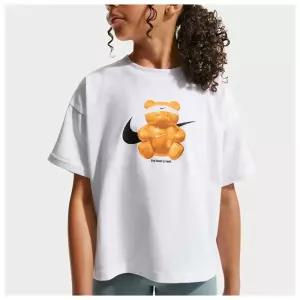 국내매장판 주니어 반팔티 NSW 여아 박시 반팔 티셔츠 IO8121-100