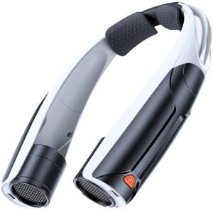 6000mAh 배터리, USB-C 충전식, 블랙 핸즈프리 개인용 선풍기 6단 속도, 야외 스포츠용 6-20시간 냉각 / 체육관 사무실, 조절 가능한 11온스 경량, 넥 쿨러 포함