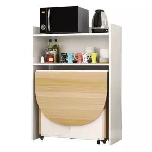 접이식식탁렌지대 주방 수납장 밥솥 부엌 다이 m 밥통 의자x 화이트 + 접이