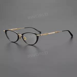 일본Ti 프리미엄 안경테 여성용 비즈니스 복고풍 고양이눈 초경량 티타늄 디자이너 예술 감성