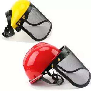 작업 헬멧 농업용 통풍 안전 예초기 안전모 보호 마스크 보호구 보안경 산업용 방호 정원 제초 안면 벌초