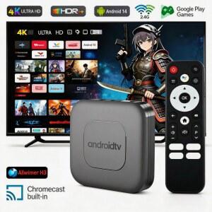 셋톱박스 T1 ATV 안드로이드 13 8K 와이파이 4G 5G HDR 미디어 플레이어 음성 리모컨 Allwinner H313 구글 어시스턴트 TV 박스 IPTV