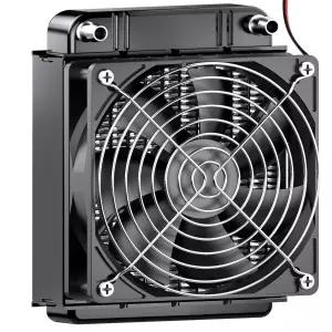 클릭스 수냉식 라디에이터 팬이 있는 8파이프 알루미늄 열교환기 PC CPU 컴퓨터 시스템 DC12V 80mm 블랙