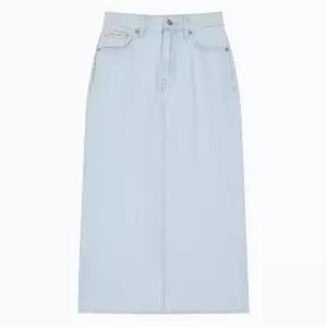 [CK] 여성 블리치드 인디고 데님 맥시 스커트 47B733G VUR