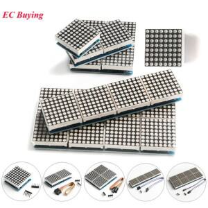 MAX7219 8x8 도트 매트릭스 LED 디스플레이 모듈 8/4/2 in one 디지털 튜브 마이크로컨트롤러 제어 보드 1x