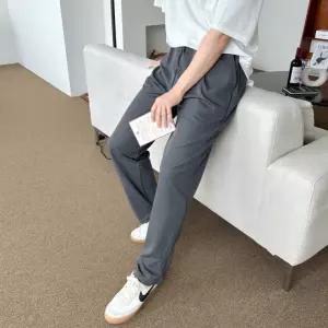 남성 고무줄 팬츠 여름 일자 밴딩 스판 트레이닝 바지 트레이닝 바지 밴딩 남자 일자 고무줄 봄 여름