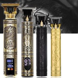 OHS 충전식 빈티지 T9 무선 헤어 커팅 머신 전기 면도기 남성용 클리퍼 이발사 트리머 수염