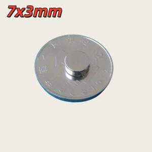 7x3mm 얇은 미니 소형 소형 원형 자석 가정용 냉장고 사무실 DIY 7x3