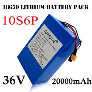 10S6P 리튬 이온 배터리 팩 36V 20000mAh 1000W 고출력 자전거 휠체어 야외 바이크 오토바이 BMS 내장