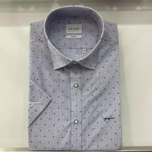 [예작]예작 21S/S 블루 체크 프린트 다트X/슬림핏 반팔셔츠 YJ1MBS427_SC