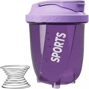 PZMLOASN 단백질 셰이커 병 600ML 20온스 - 부드러운 혼합 넓은 입 누수 방지를 위한 육각형 디자인 볼